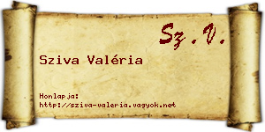 Sziva Valéria névjegykártya