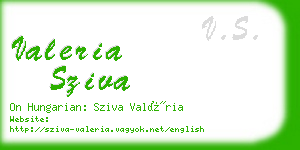 valeria sziva business card